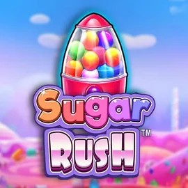 Sugar Rush slot logo by Pragmatic Play at Gigaspinz Casino